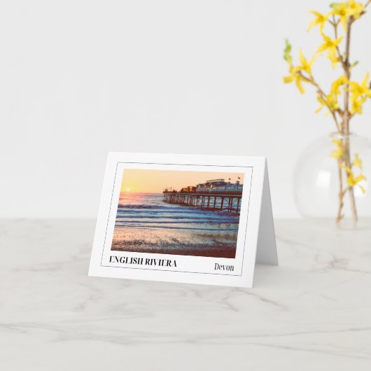 Paignton Pier, Engelse Riviera, Devon Kaart (Gele Bloem)