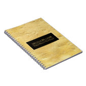 Pail Gold Texture Print Black Accent Notitieboek (Rechterzijde)