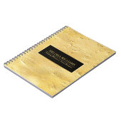 Pail Gold Texture Print Black Accent Notitieboek (Linkerzijde)