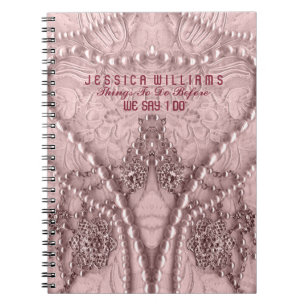 Pail Pink Wedding  Lace & Purpers Notitieboek