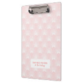 Pail-roze & White Art-Deco-patroon Klembord (Links)
