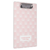 Pail-roze & White Art-Deco-patroon Klembord (Rechts)