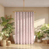 Pail roze & White Geometric Modern Pattern Douchegordijn