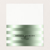 Pail Sage-groene strepen Patroon Visitekaartje (Buitenkant ongevouwen)