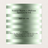 Pail Sage-groene strepen Patroon Visitekaartje (Binnenkant ongevouwen)