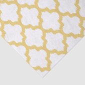 Pail Yellow & White Quatrefoil Ikat Pattern Tissuepapier (Detail)