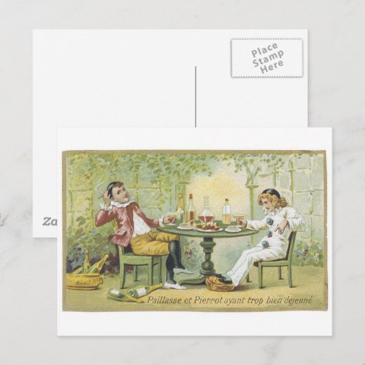 Paillasse et Pierrot Briefkaart (Voorkant / Achterkant)