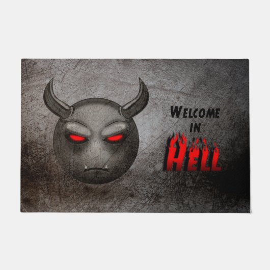 Paillasson Devilmoji Vintage Deurmat (Voorkant)