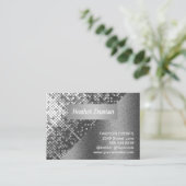 Pailletten en glitters visitekaartje (Staand voorkant)