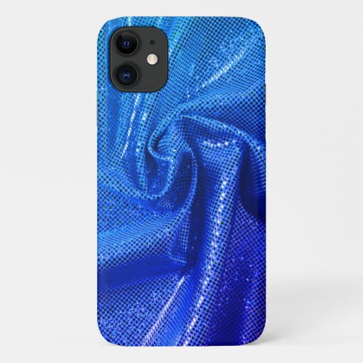 Pailletten glinster glans look blauw Case-Mate iPhone case (Achterkant)