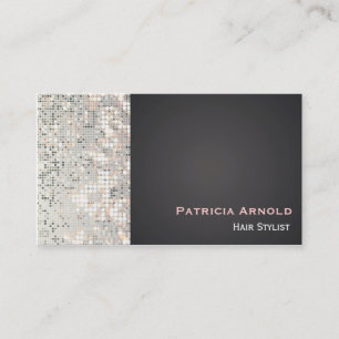 Pailletten Glitter Glam Glitzy Zwarte Visitekaart Visitekaartje