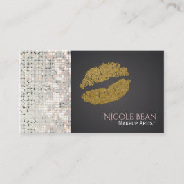 Pailletten & Nepgoud Glanzende Lippen Chic Visitek Visitekaartje