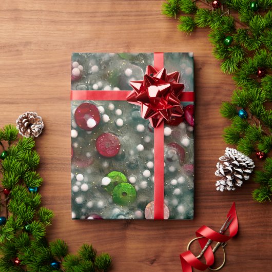 Pailletten slijm inpakpapier (Feestdagen Geschenken)