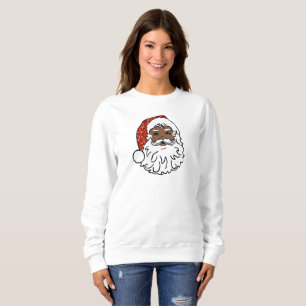 pailletten zwart santa claus vrouwen sweatshirt