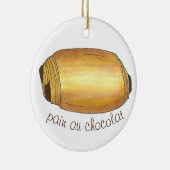 Pain Au Chocolat Croissant Pastry Chef Bakery Keramisch Ornament (Rechts)