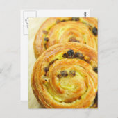 Pain au raisins briefkaart (Voorkant / Achterkant)