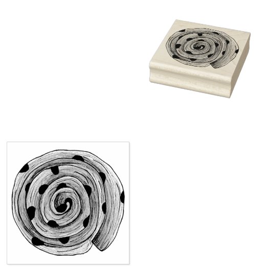 Pain Aux Raisins French Pastry Patisserie Baking Rubberstempel (Gestempeld)