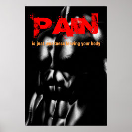 Pain Bodybuilding Fitness Inspirerend Poster