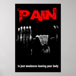 Pain Bodybuilding Fitness Inspirerend Poster