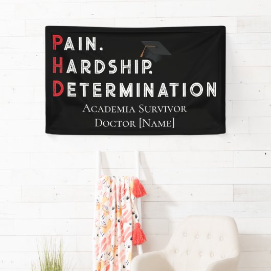 Pain, Hardship, Determination – Funny PhD Quote Spandoek (Insitu)