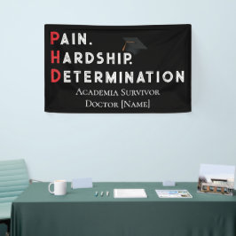 Pain, Hardship, Determination – Funny PhD Quote Spandoek