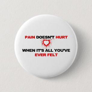 Pain huurt niet ronde button 5,7 cm