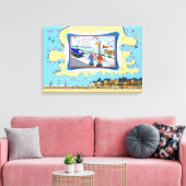 Pain In The Neck | Get Well 24x16 Canvas Afdruk (Insitu (Woonkamer))