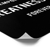 Pain Is Temrary Greatness Is Forever Motivational Poster (Hoek)