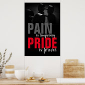Pain Pride Forever Bodybuilding Motivatie Poster (Keuken)