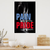 Pain Pride Forever Bodybuilding Motivatie Poster (Keuken)
