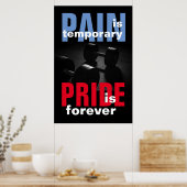 Pain Pride Forever Bodybuilding Motivatie Poster (Keuken)