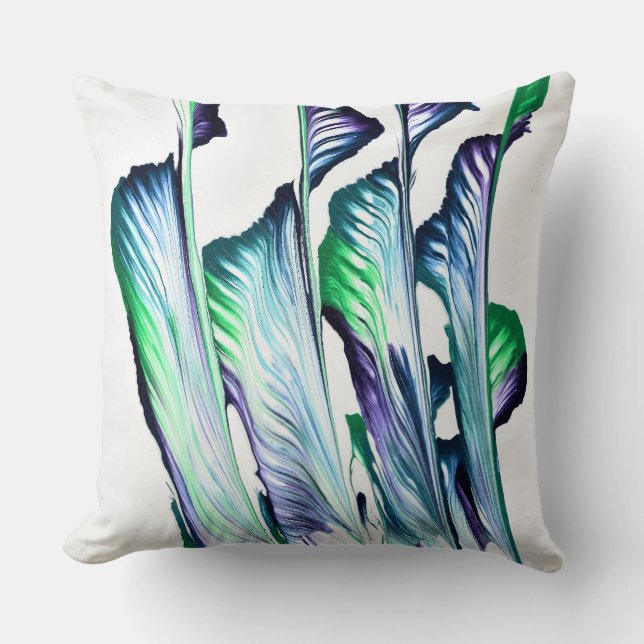 Pain Remover 1 Purple Green Abstract Accent Pillow Kussen (Voorkant)