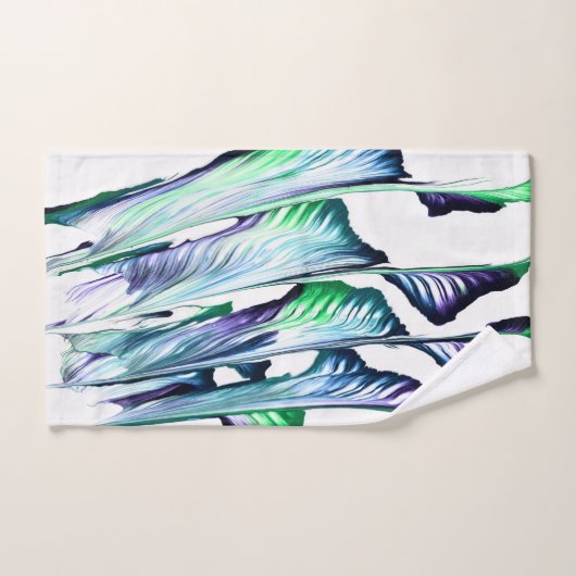 Pain Remover 1 Purple Green Abstract Bath Towels Bad Handdoek (Handdoek)
