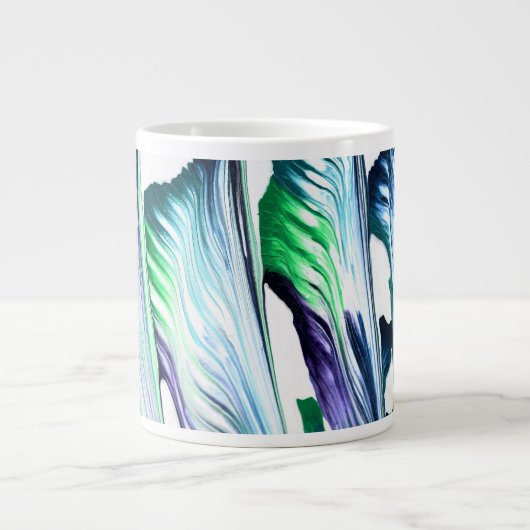 Pain Remover 1 Purple Green Abstract Drink Mug Grote Koffiekop (Voorkant)