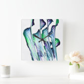 Pain Remover 1 Purple Green Abstract Wall Clock Vierkante Klok (Huis)