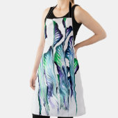 Pain Remover 1 Purple Green Flower Abstract Apron Schort (Insitu)