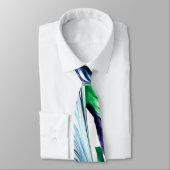 Pain Remover 1 Purple Green Flower Abstract Tie Stropdas (Gebonden)