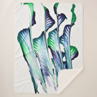 Pain Remover 1 Purple Green Flower Blanket Sherpa Deken