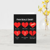 Pain Scale Chart Design For Funny Valentines Day Kaart (Gele Bloem)