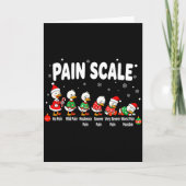 Pain Scale Christmas Goose Funny Nurse Christmas I Kaart (Voorkant)