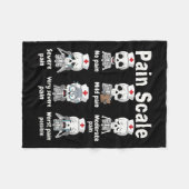 Pain Scale Cute Nurse Skeleton Halloween Trauma Fu Fleece Deken (Voorkant (Horizontaal))