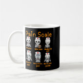 Pain Scale Cute Nurse Skeleton Halloween Trauma Fu Koffiemok (Links)
