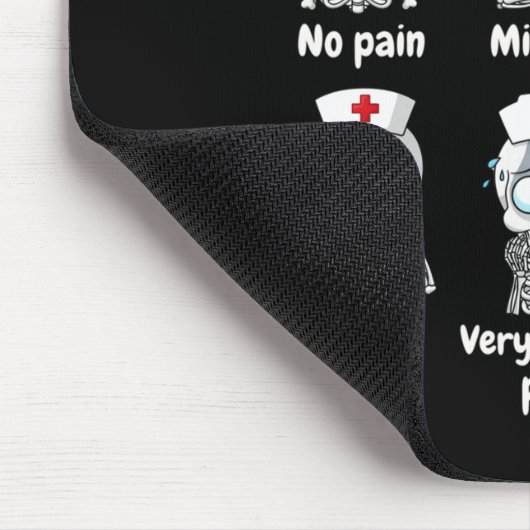 Pain Scale Cute Nurse Skeleton Halloween Trauma Fu Muismat (Hoek)