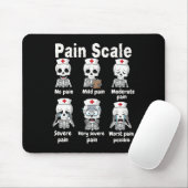 Pain Scale Cute Nurse Skeleton Halloween Trauma Fu Muismat (Met muis)