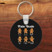 Pain Scale Funny Gingerbread Christmas Nurse Pain  Sleutelhanger (Voorkant)