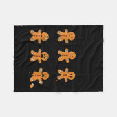 Pain Scale Funny Gingerbread Man Christmas Nurse H Fleece Deken (Voorkant (Horizontaal))