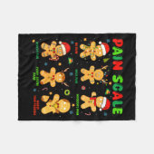 Pain Scale Funny Gingerbread Man Christmas Nurse H Fleece Deken (Voorkant (Horizontaal))