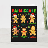 Pain Scale Funny Gingerbread Man Christmas Nurse H Kaart (Voorkant)