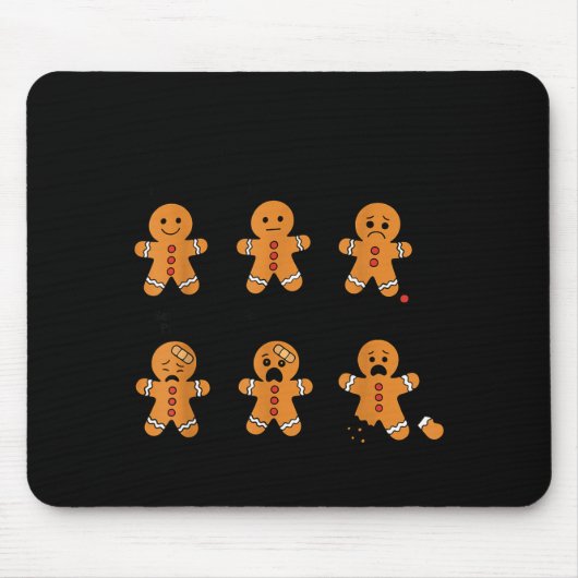 Pain Scale Funny Gingerbread Man Christmas Nurse H Muismat (Voorkant)