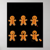 Pain Scale Funny Gingerbread Man Christmas Nurse H Poster (Voorkant)